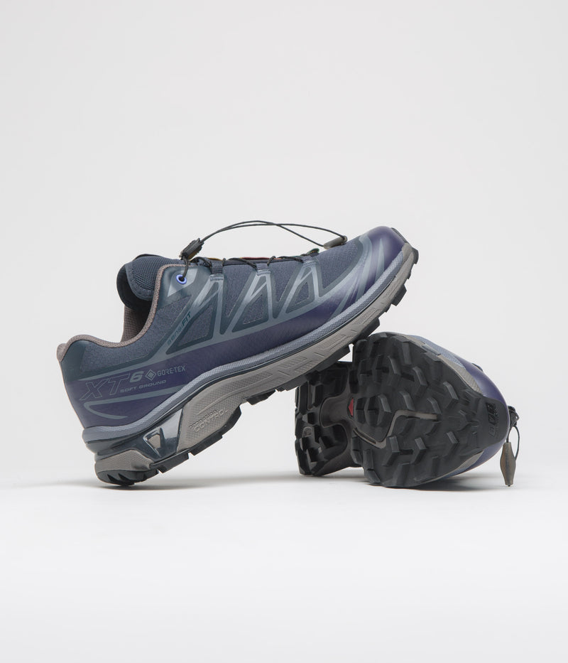 Salomon XT-6 GTX Shoes in Blue Nights and Astral Aura / Plum Kitten