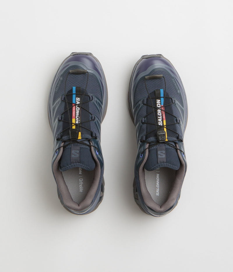 Salomon XT-6 GTX Shoes in Blue Nights and Astral Aura / Plum Kitten