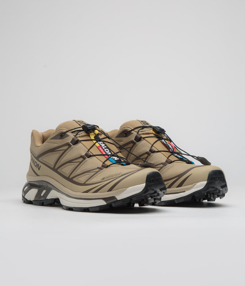 Salomon XT-6 GTX Shoes in Kelp and Wren / Safari