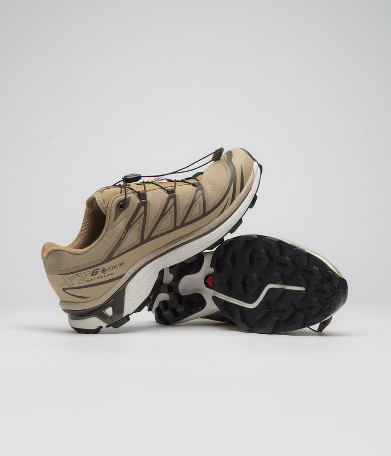 Salomon XT-6 GTX Shoes in Kelp and Wren / Safari