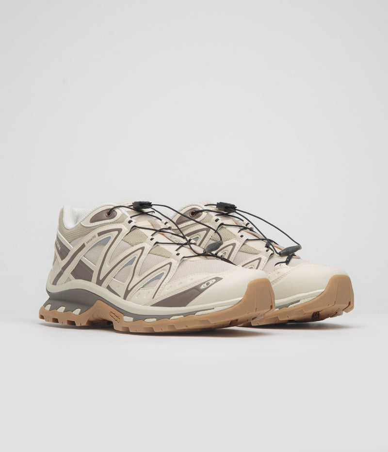 Salomon XT-Quest Shoes in Almond Milk and Falcon / White Pepper
