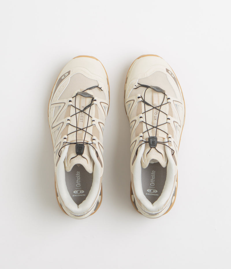 Salomon XT-Quest Shoes in Almond Milk and Falcon / White Pepper