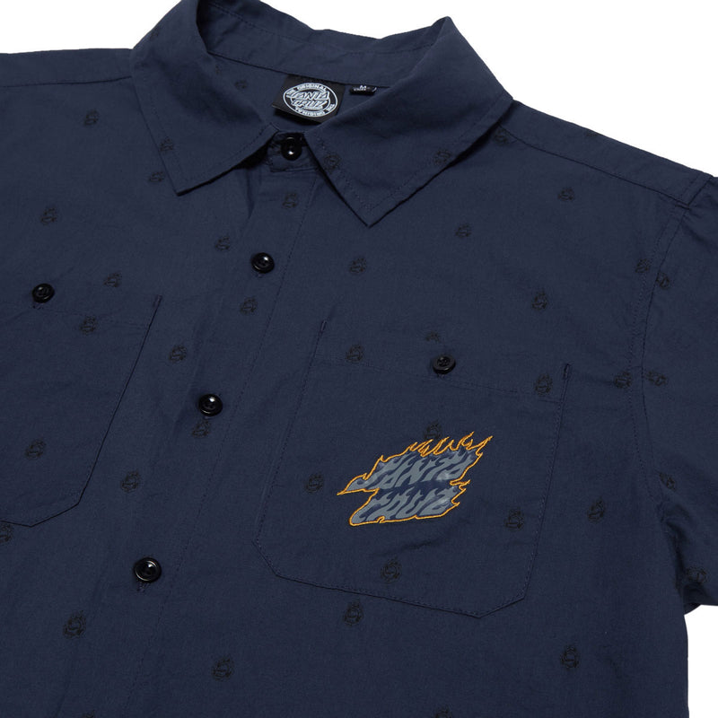 Santa Cruz Screaming Fire Shirt - Navy