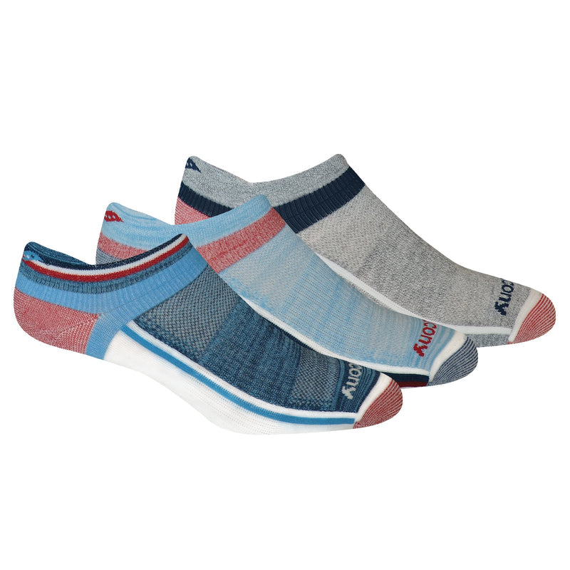 Saucony Inferno Cushioned No Show Tab 3 Pack