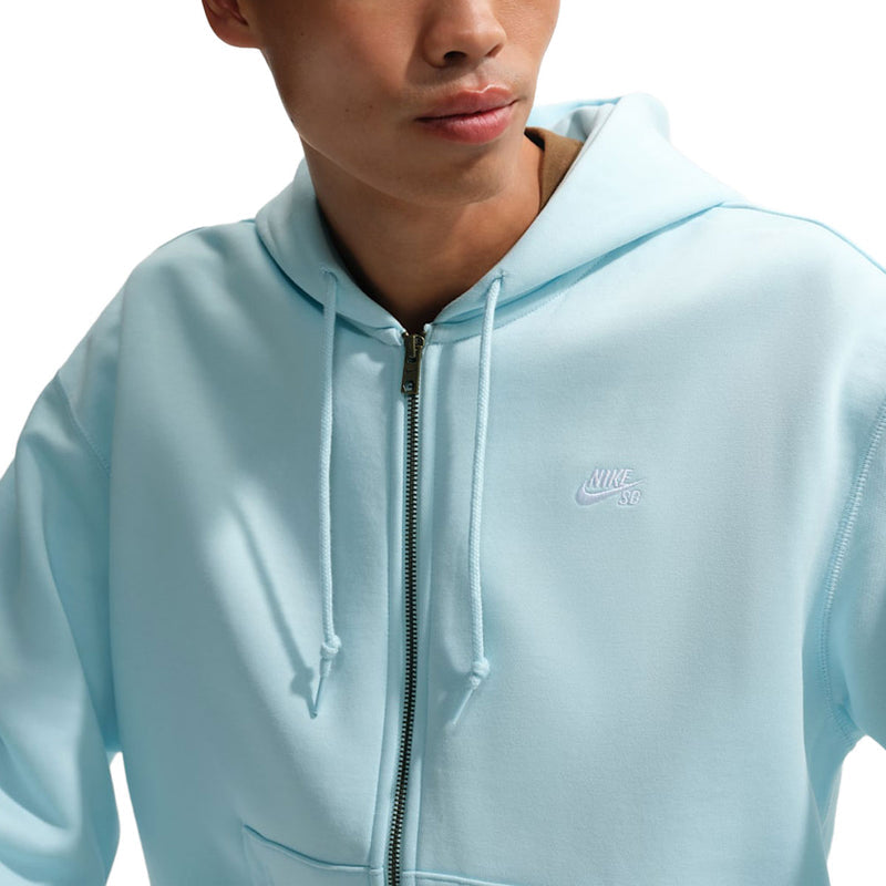 SB New Logo Zip Hoodie - Glacier Blue/White