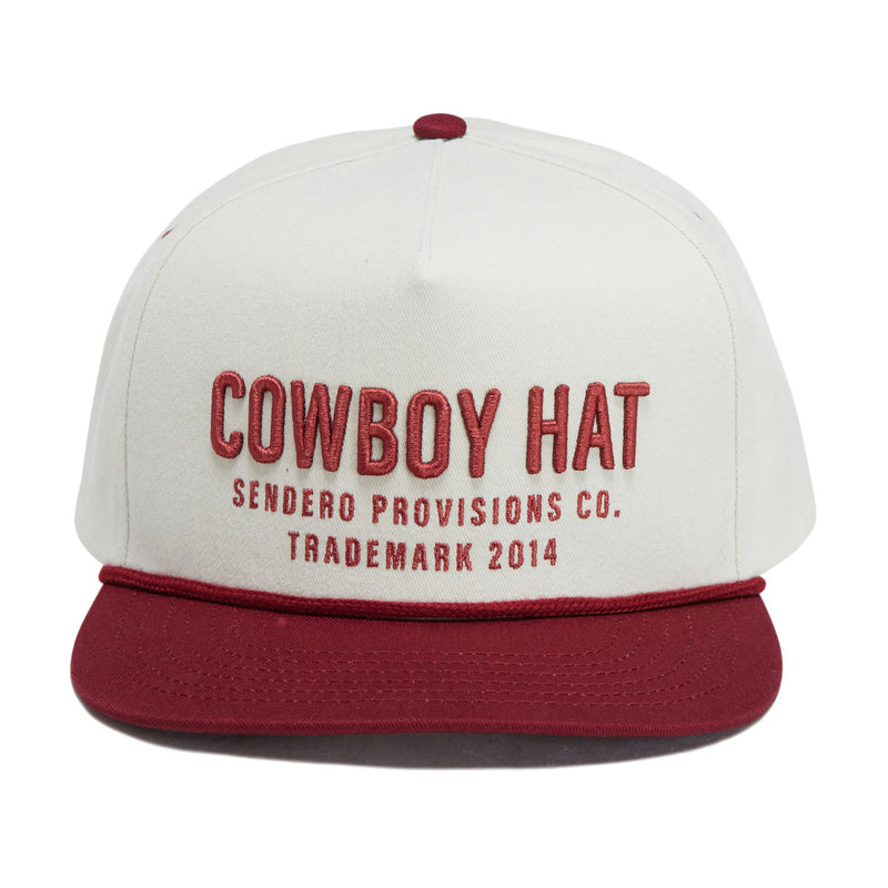 Sendero Cowboy Hat - Cream/Maroon