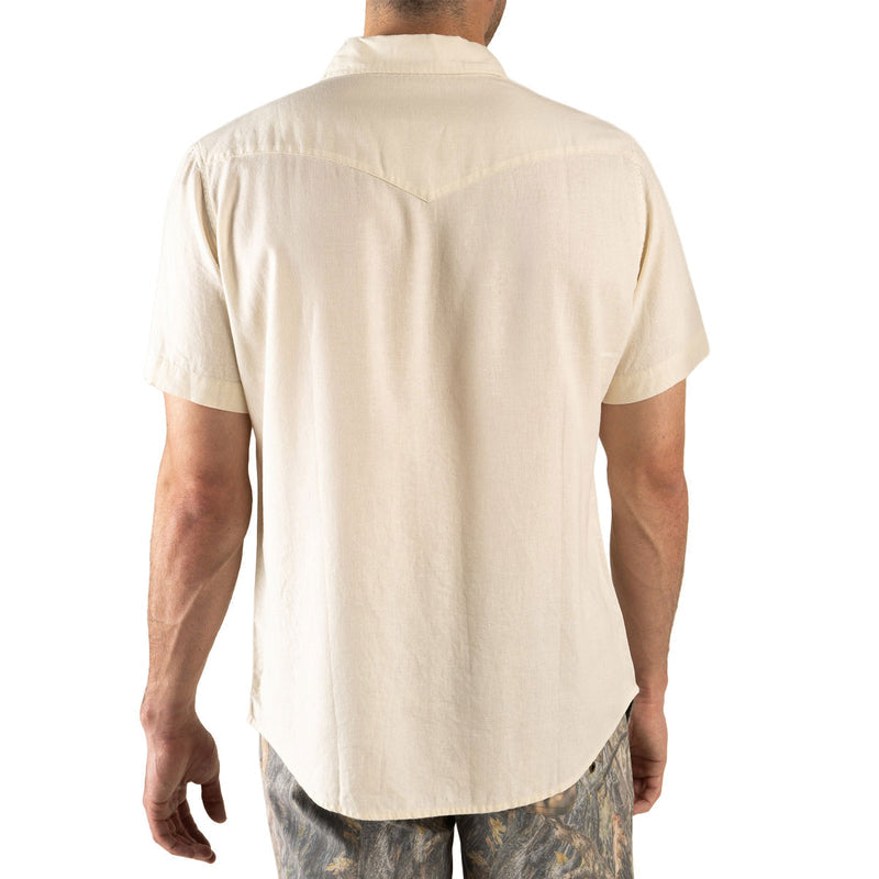 Sendero The Wyatt Pearl Snap Solid Shirt - Antique White