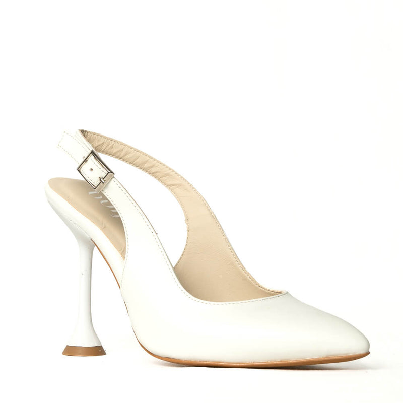 Sevil - Cream White Vegan Leather