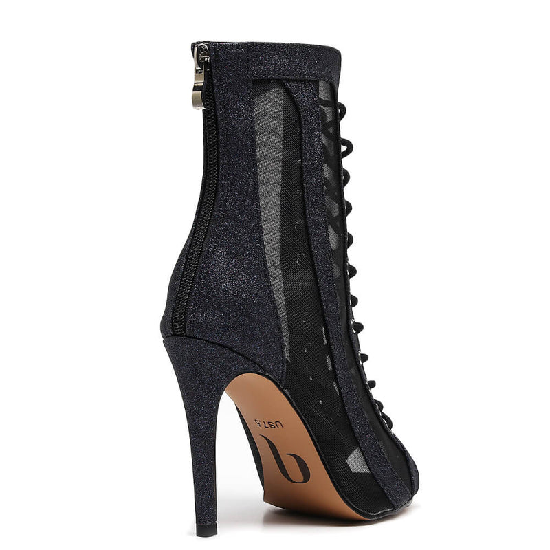 Sierra - Blue Glitter - Suede Sole