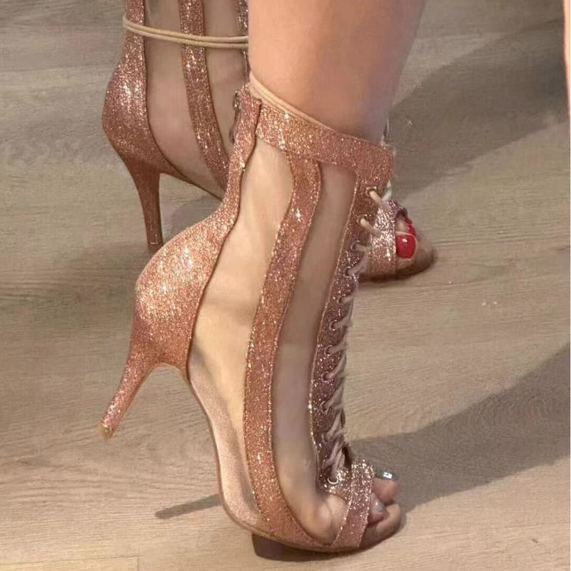 Sierra - Champagne Glitter - Suede Sole