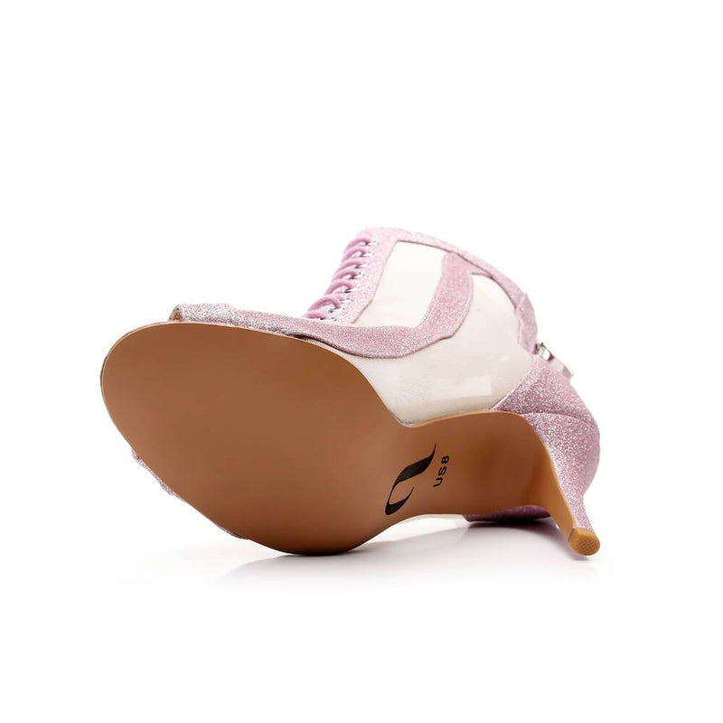 Sierra - Rose Glitter - Suede Sole