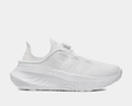 Under Armour SlipSpeed™ Mega Ripstop shoes in white with textured ripstop upper and Flow foam midsole, side view.