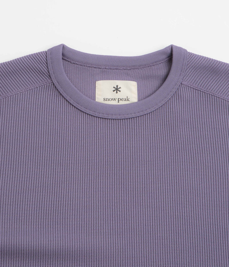 Snow Peak Dry Thermal Long Sleeve T-Shirt in Light Purple