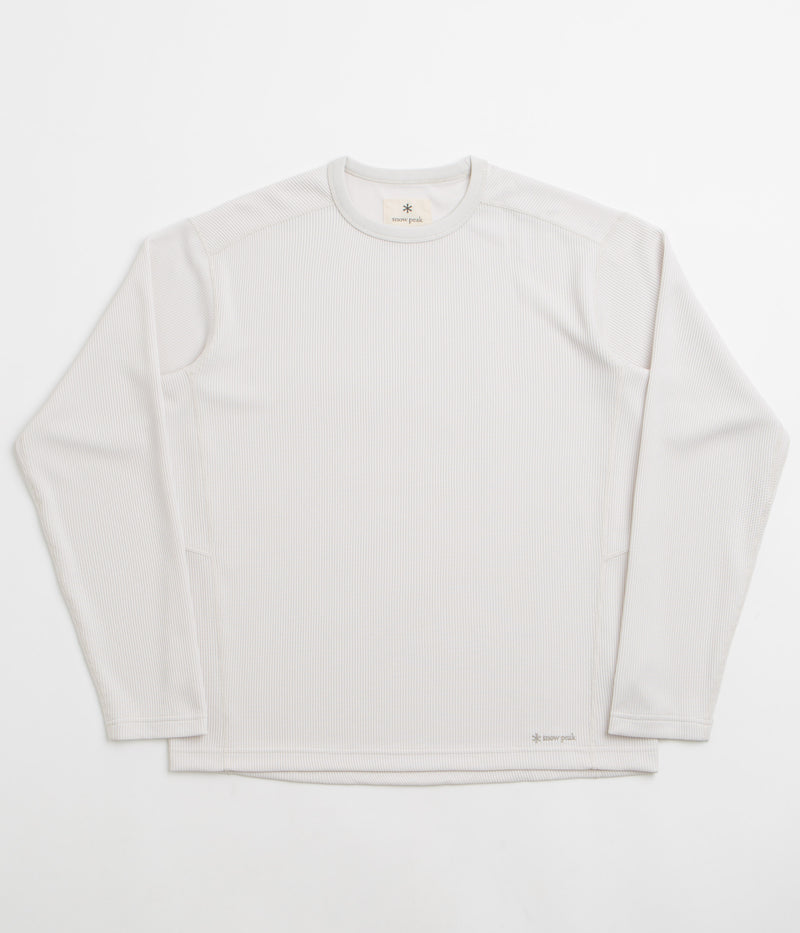 Snow Peak Dry Thermal Long Sleeve T-Shirt in Off White