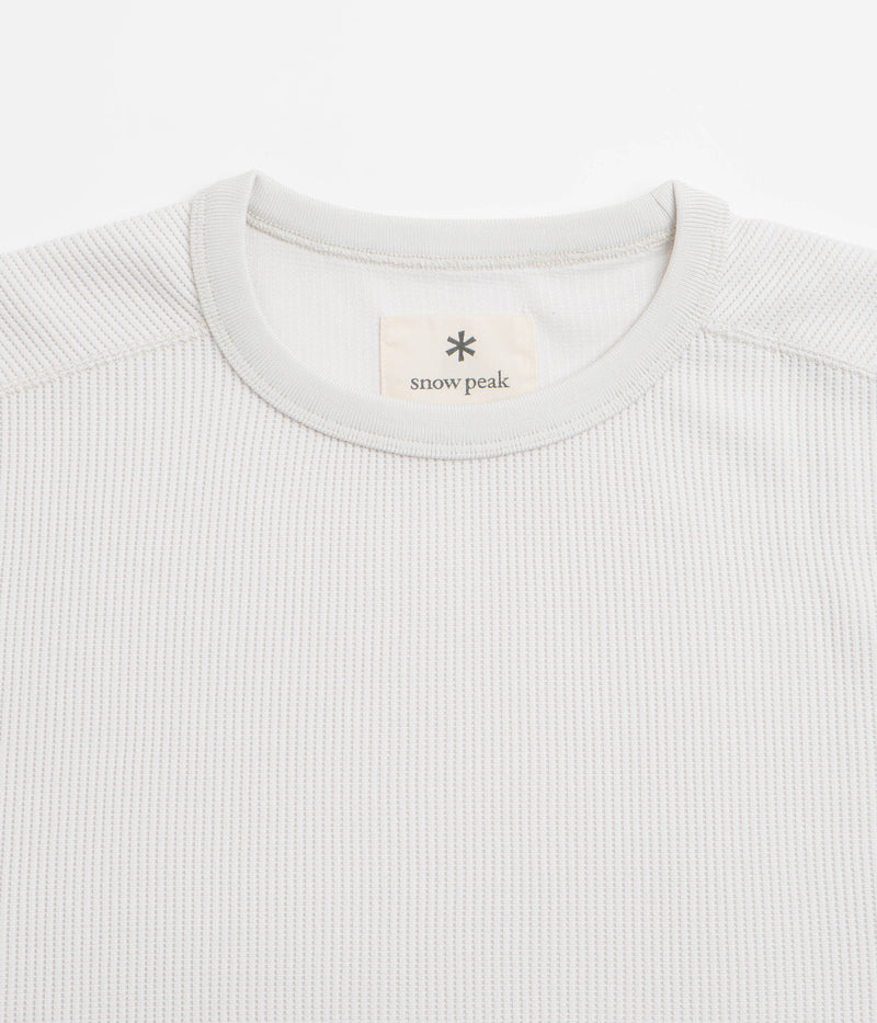 Snow Peak Dry Thermal Long Sleeve T-Shirt in Off White
