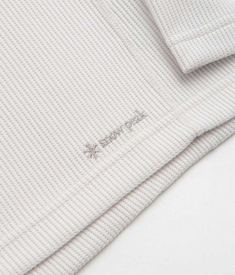 Snow Peak Dry Thermal Long Sleeve T-Shirt in Off White
