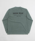 Snow Peak Garment Dyed Long Sleeve T-Shirt in Dark Green