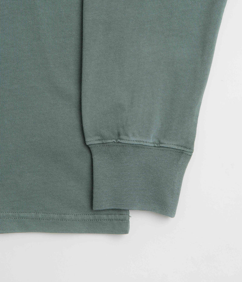 Snow Peak Garment Dyed Long Sleeve T-Shirt in Dark Green