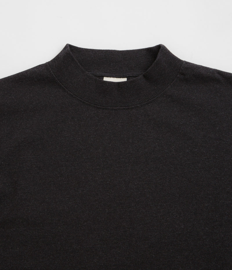 Snow Peak Recycled Cotton Heavy Mockneck T-Shirt in Black