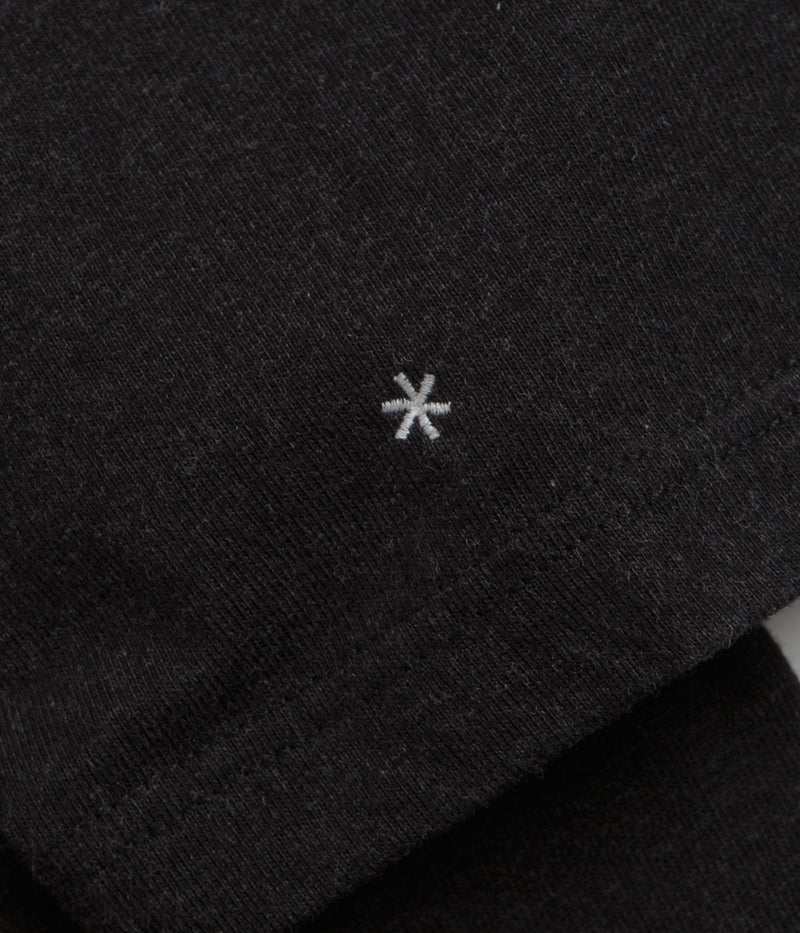 Snow Peak Recycled Cotton Heavy Mockneck T-Shirt in Black