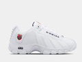 A white K-Swiss ST329 CMF sneaker with a leather upper, a rubber outsole, and a lace closure.