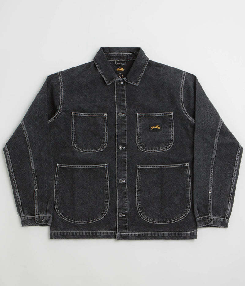 Stan Ray Coverall Jacket in Stonewashed Black Denim