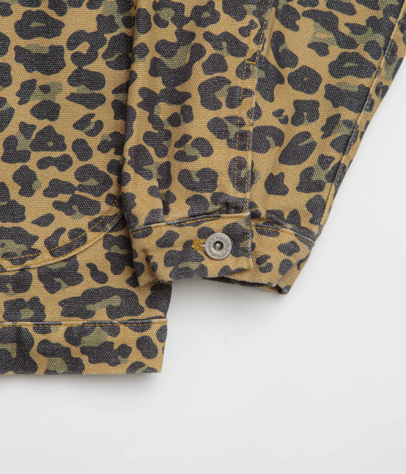 Stan Ray Coverall Jacket in Washed Leopard Camo Duck