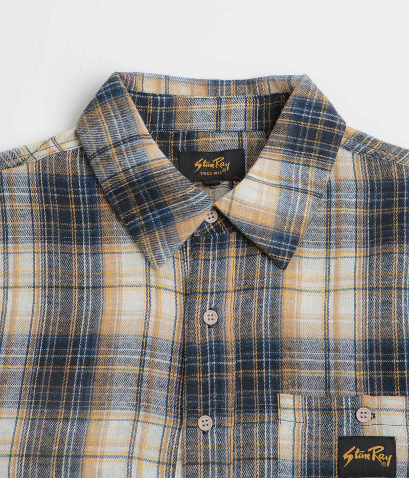 Stan Ray Flannel Shirt in Navy Plaid and White