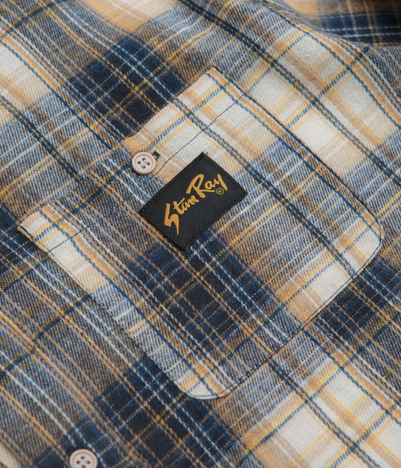 Stan Ray Flannel Shirt in Navy Plaid and White