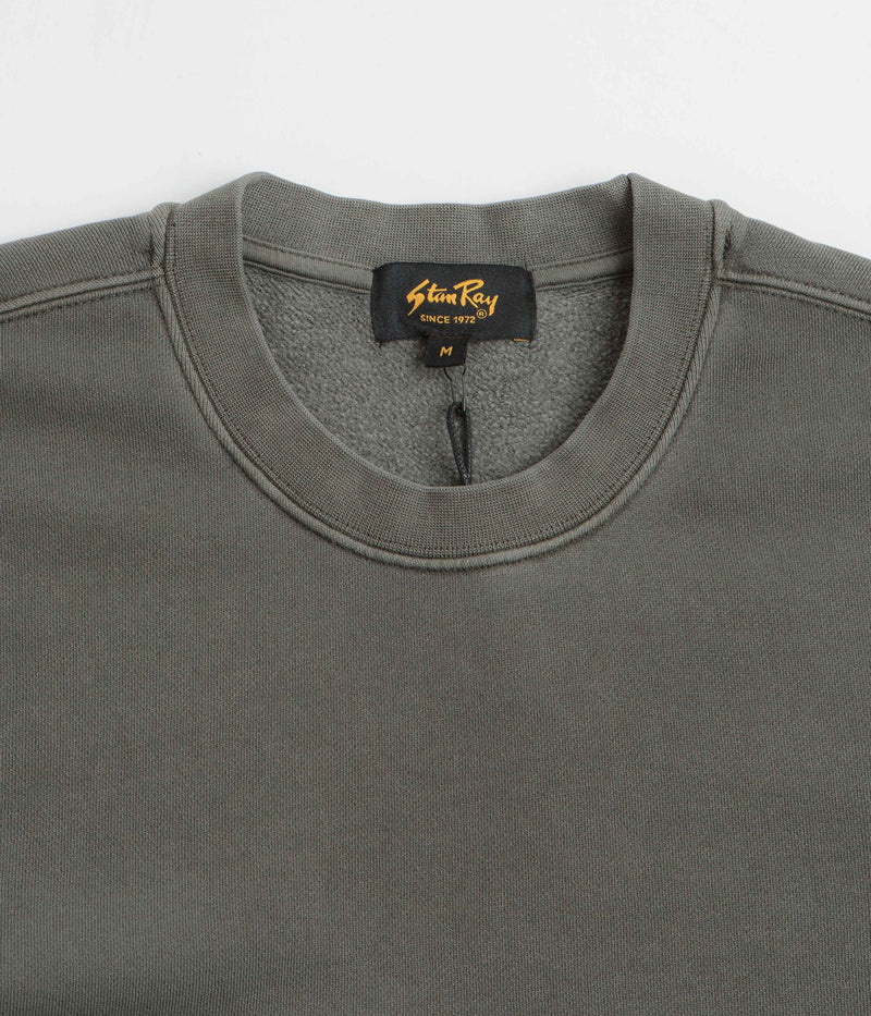 Stan Ray Patch Crewneck Sweatshirt in Washed Black