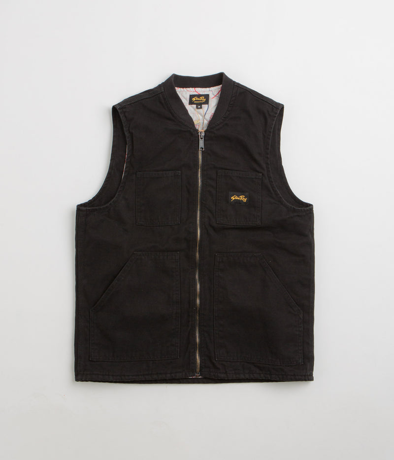 Stan Ray Pork Chop Vest in Washed Black Duck