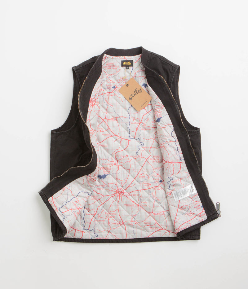 Stan Ray Pork Chop Vest in Washed Black Duck