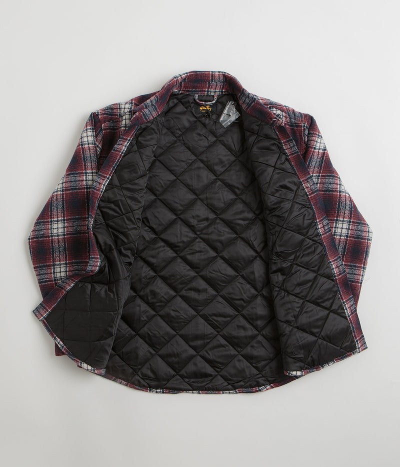Stan Ray Quilted Plaid Overshirt in Red