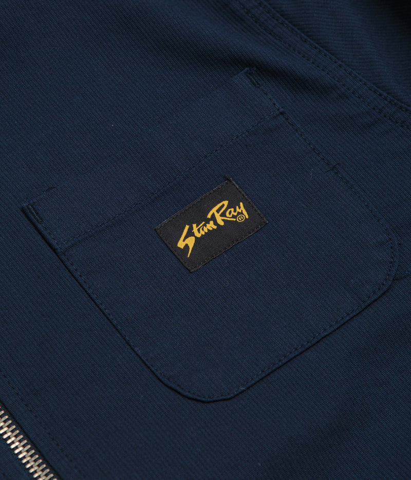 Stan Ray Zip Shirt  in Navy Bedford