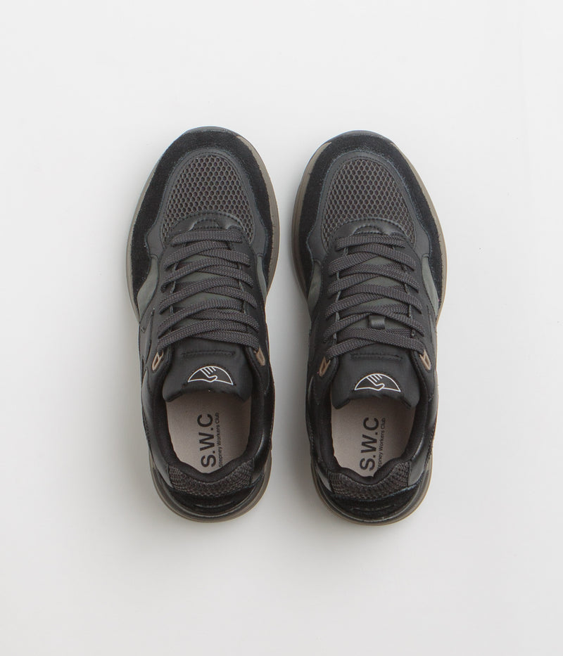 Stepney Workers Club Amiel S-Strike Tech Mix Shoes in Black and Black