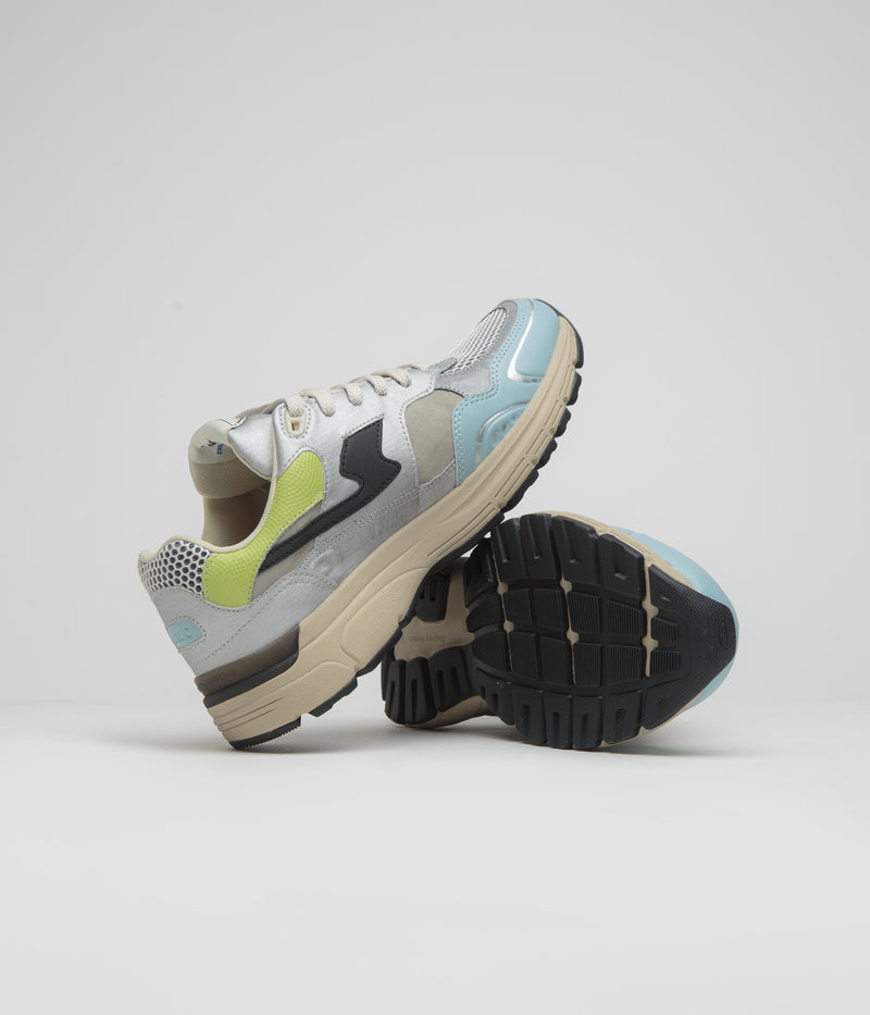 Stepney Workers Club Amiel S-Strike Tech Mix Shoes in Silver and Blue