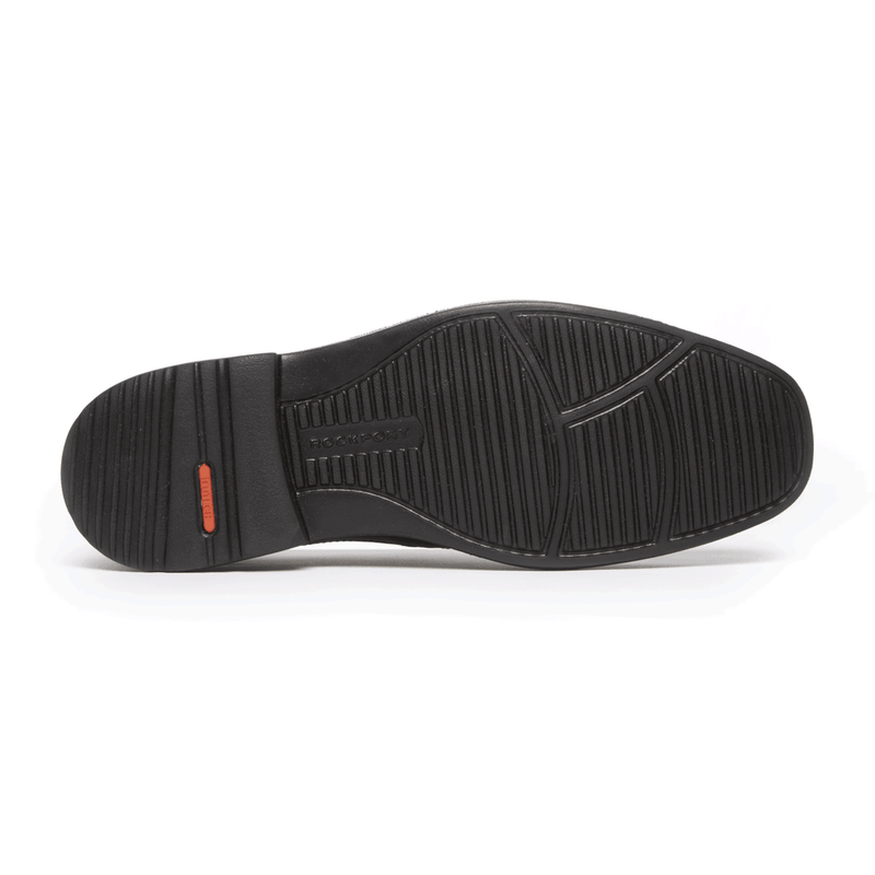 Rockport Style Leader 2 Bike Toe Slip-On shoes showing black rubber outsole with textured tread pattern and durability.