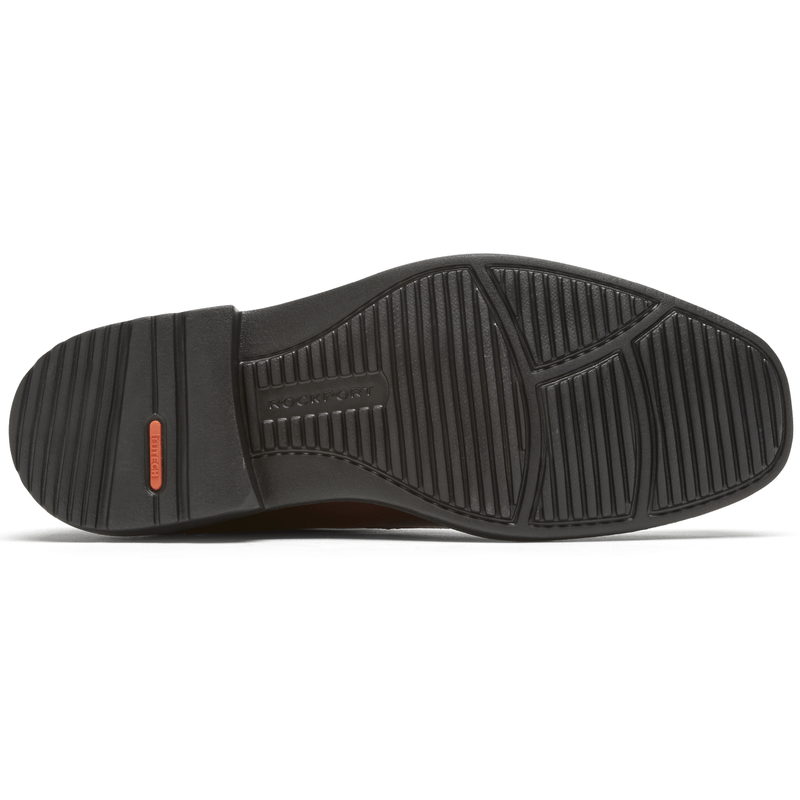 Rockport Style Leader 2 Bike Toe Slip-On shoes outsole showing textured black rubber tread and slip-resistant grip.