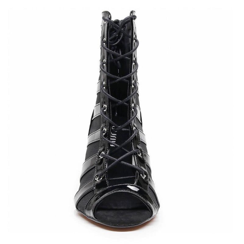 Tempest Wide Fit - Black Vegan Patent - Street Sole