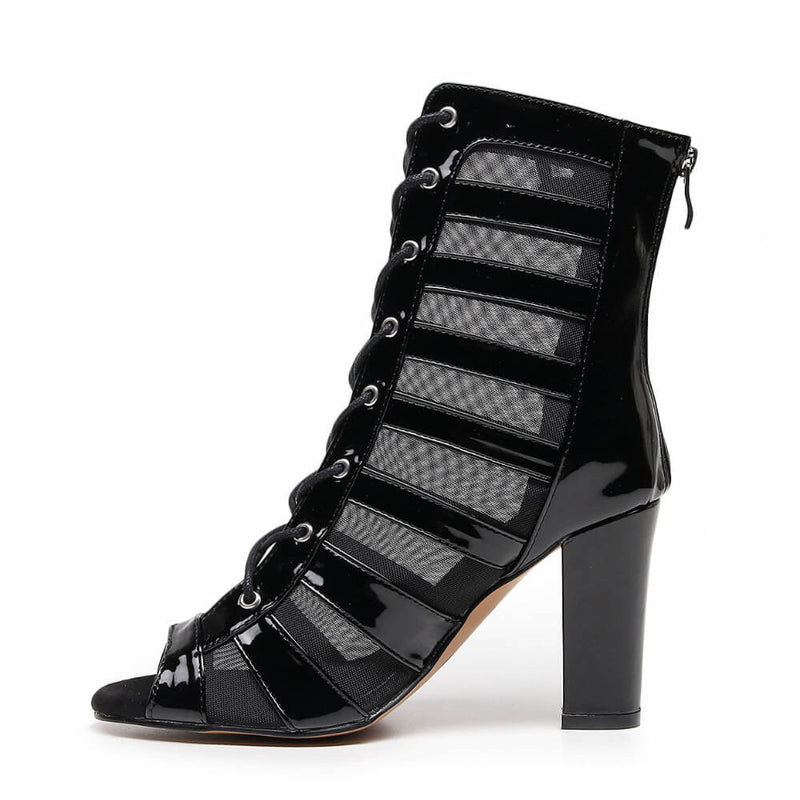 Tempest Wide Fit - Black Vegan Patent - Street Sole