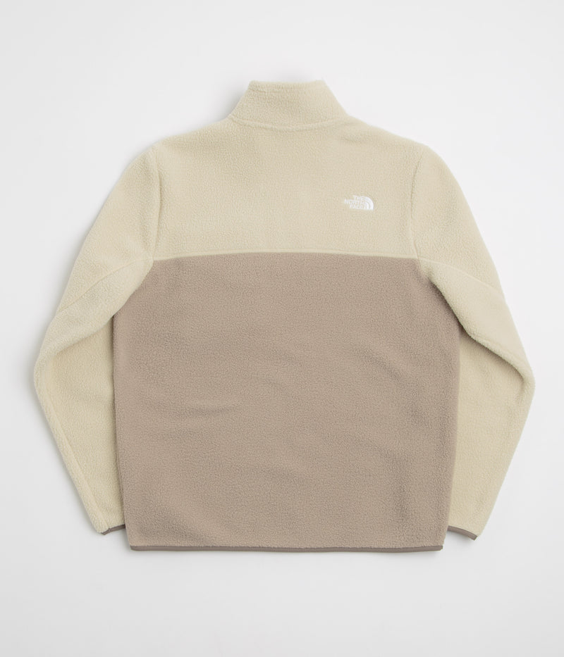 The North Face Yumiori 1/4 Zip Fleece in Mushroom Grey and Gravel