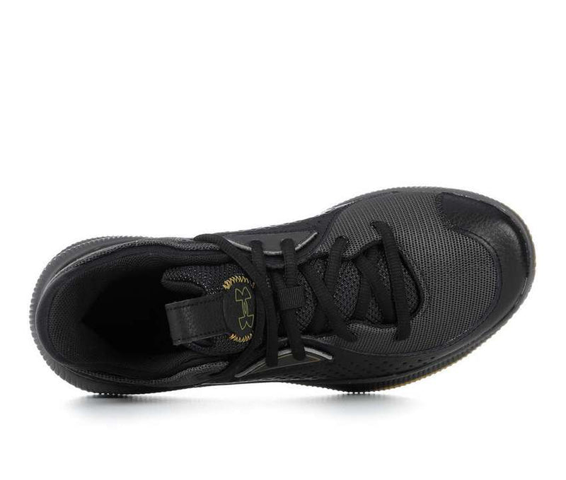 Under Armour UA Twenty47 Basketball Shoes top view showing black mesh upper, lace system, and branded tongue detail.
