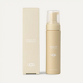 UGG Care Cleaner & Conditioner in beige bottle with pump dispenser and matching box, designed for footwear maintenance.