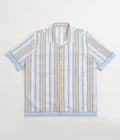 Universal Works Dean Road Shirt in Blue and Sand