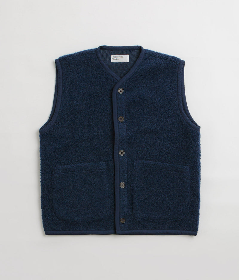 Universal Works Lancaster Gilet in Navy