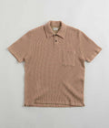 Universal Works Newlyn Short Sleeve Polo Shirt in Summer Oak