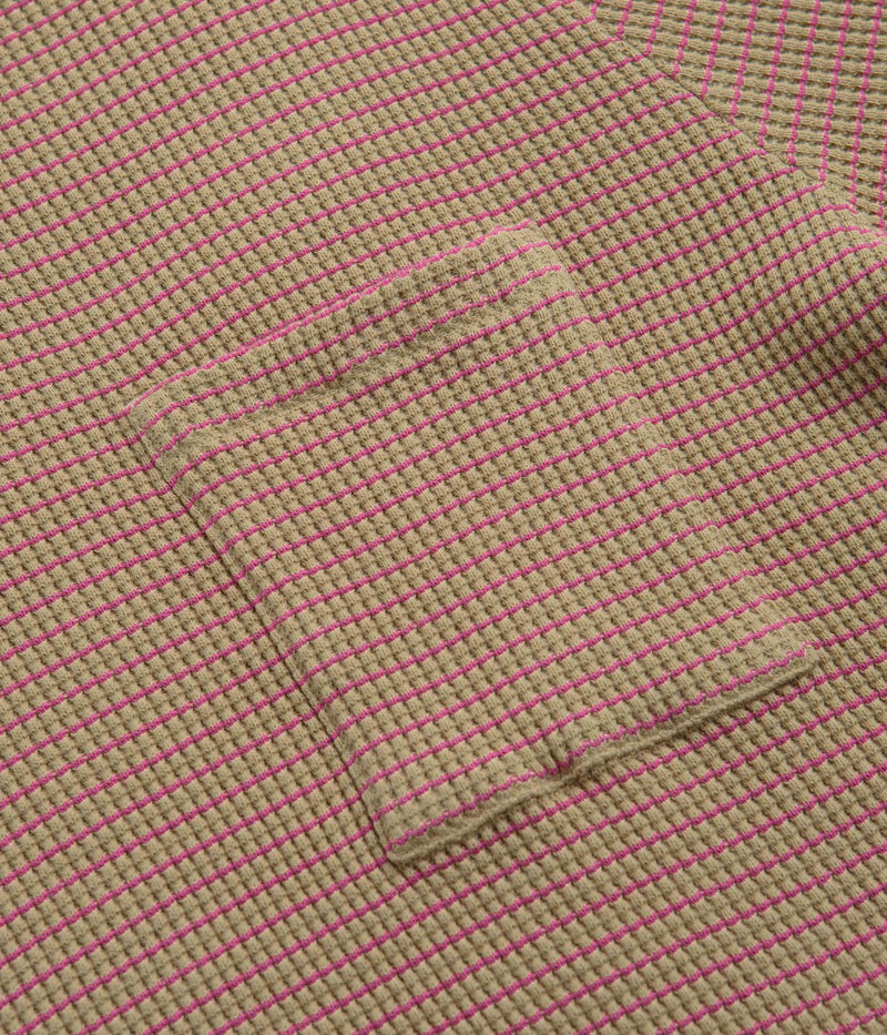 Universal Works Newlyn Short Sleeve Polo Shirt in Summer Oak