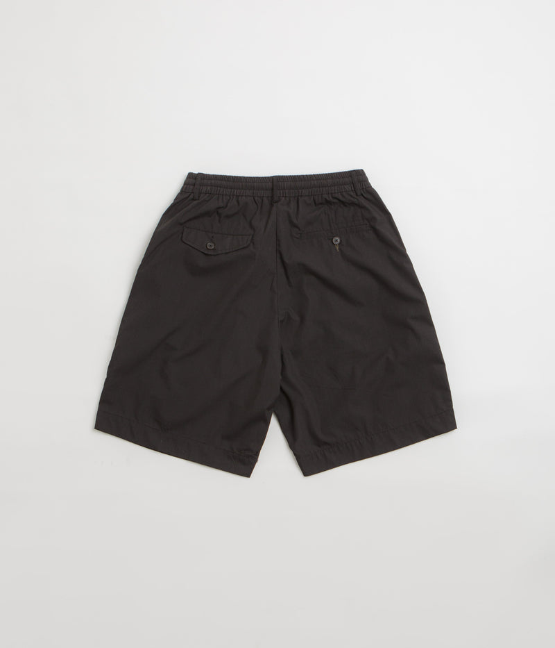 Universal Works Pleated Track Shorts in Black