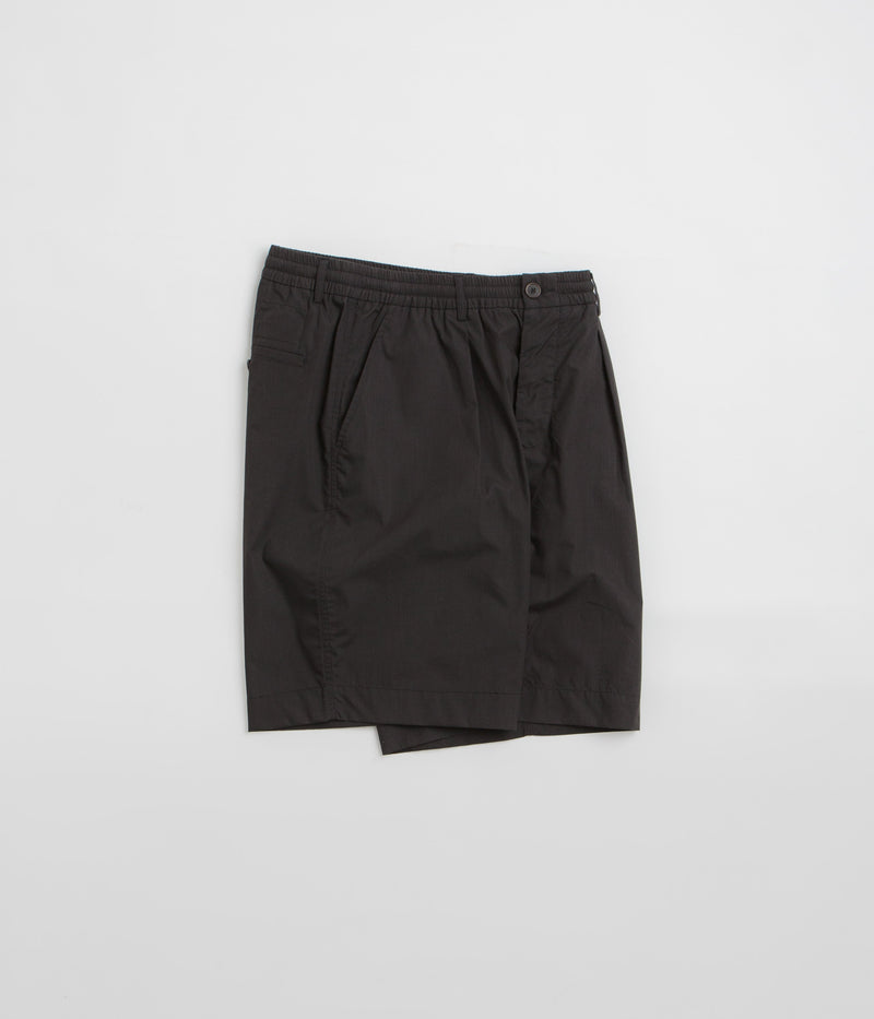 Universal Works Pleated Track Shorts in Black