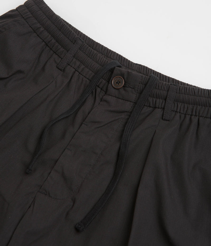 Universal Works Pleated Track Shorts in Black